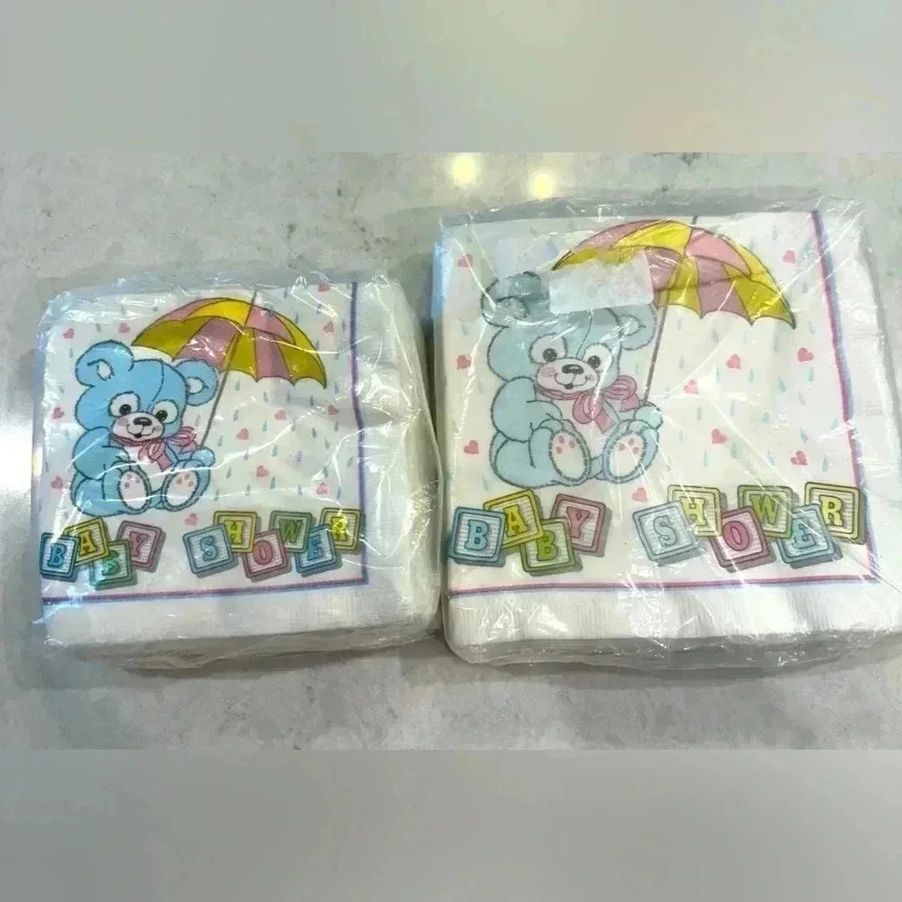 NEW Vintage Party House Baby Shower 2-Ply Napkins 32 (13"x13") & 48 (10"x10")
